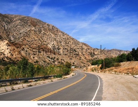 Road through the San Gabriel Mountains, California