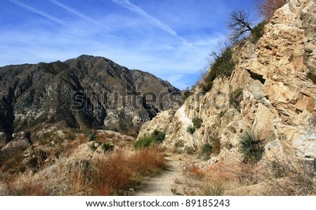 Rugged canyon in the San Gabriel Mountains, California