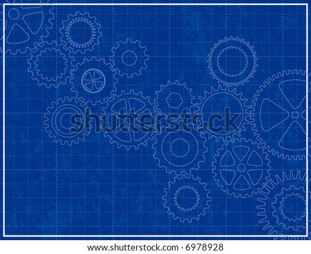 blueprint background on Blueprint Background With Cogs Stock Vector 6978928   Shutterstock