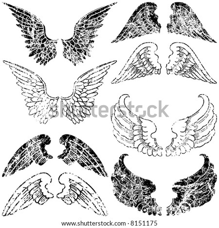 clip art angel wings. of Grunge Angel Wings