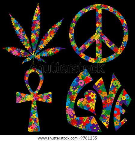 symbols of peace. Leaf, Peace Symbol, Ankh