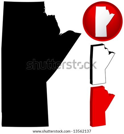 stock photo : Detailed Map of Manitoba, Canada map of manitoba canada. stock photo : Detailed Map of Manitoba, Canada