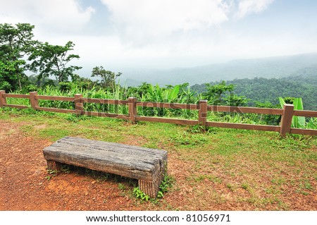 Bench on top of the mountain