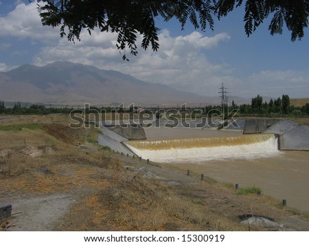 Irregative water-main canal in Tashkent region, Uzbekistan