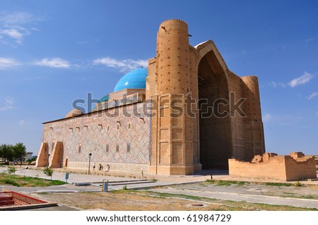 Mausoleum of Khoja Ahmed Yasavi in Turkestan, Kazakhstan, Silk Road