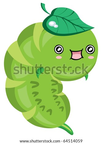 stock vector : Cute cartoon cute caterpillar cartoon. stock vector : Cute cartoon