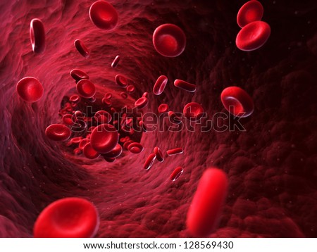 3D rendered illustration blood cells 3D rendered illustration blood cells