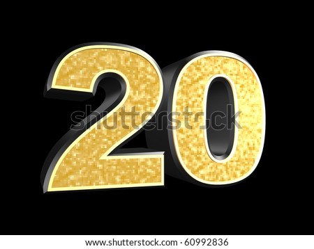 Golden Number 20 Stock Photo 60992836 : Shutterstock