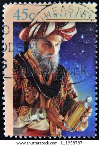 AUSTRALIA - CIRCA 1996: A stamp printed in Australia shows Wise man, circa 1996