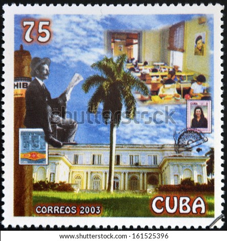 CUBA - CIRCA 2003: A stamp printed in Cuba dedicated to the Cuban cigar industry, circa 2003