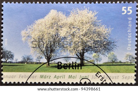 GERMANY - CIRCA 2006: A stamp printed in Germany dedicated to spring, circa 2006