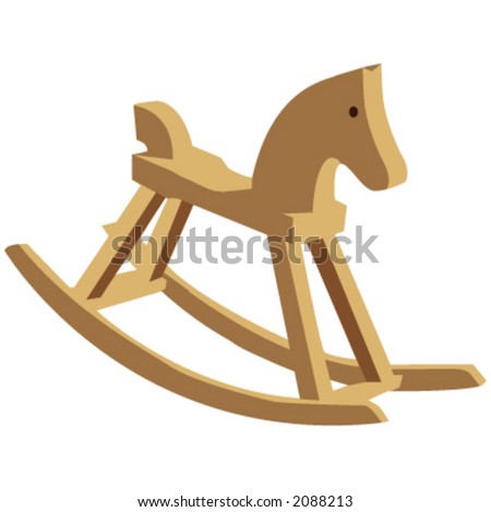 Vector - Wood Rocking Horse - 2088213 : Shutterstock