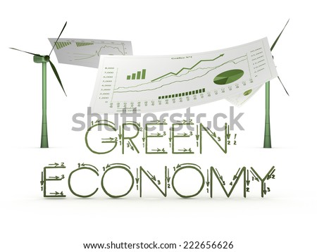 concept of clean and sustainable economy