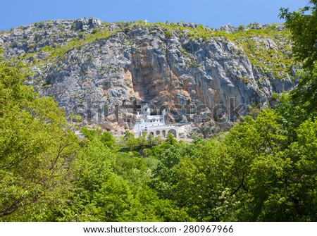 Monastery of Ostrog is a monastery of Serbian Orthodox Church placed against an almost vertical rock of Ostroska Greda, Montenegro, Europe.