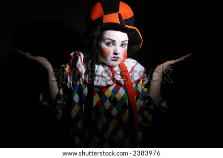 clown makeup in funcy heat