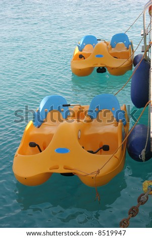 pedal boats on the Read sea