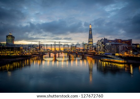 A View From The London Skyline From The Milleneum Bridge