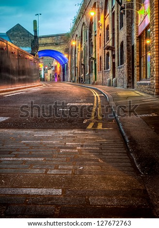 A Hdr Shot Of A London Back Street