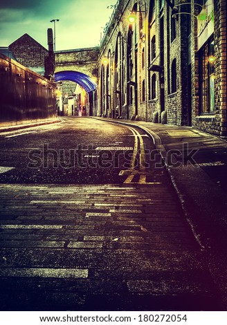 A HDR shot of a london back street