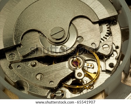 a macro shot of an automatic winding watch