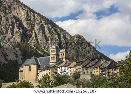The old fortified city of Briancon in the Provence-Alpes-Cote d\'Azur region in southeastern France. At an altitude of 1,326m it is the highest city in the European Union.