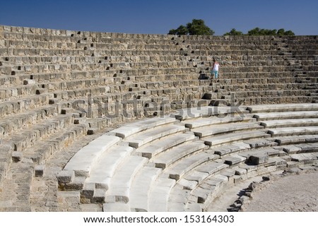 The Amphitheater at the ruins of Salimis in the Turkish Republic of Northern Cyprus. These ruins date from the 11th Century BC.