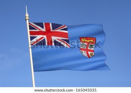 Republic of Fiji - The current flag of Fiji was adopted on 10 October 1970. The state arms have been slightly modified but the flag has remained almost the same as during the British colonial period.