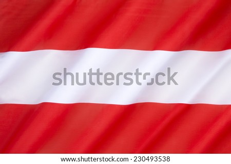 Flag of Austria - The Austrian triband is one of the oldest flag in use dating from 1230.