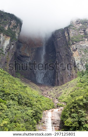 Kerepakupai Vena or Angel Falls, Salto Angel is the worlds highest waterfalls. Bolivar State. Venezuela,