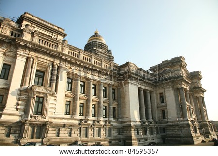 The Court of Laws (Justitiepaleis van Brussel,  Palais de Justice de Bruxelles) located in Brussels.