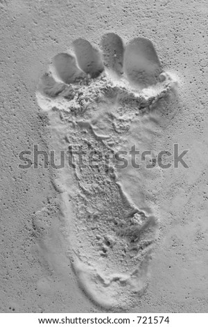 Foot Print in Plaster