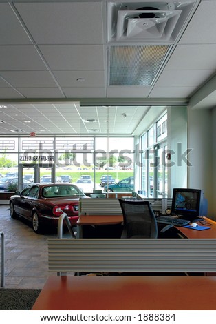 Interior of Car Dealership - Used Cars