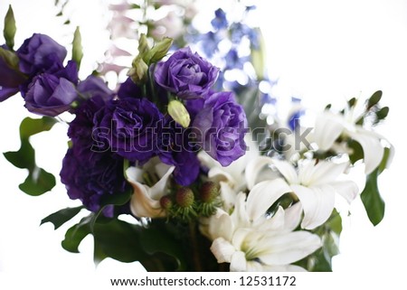 Beautiful fresh cut flower bouquet  natural light interiors