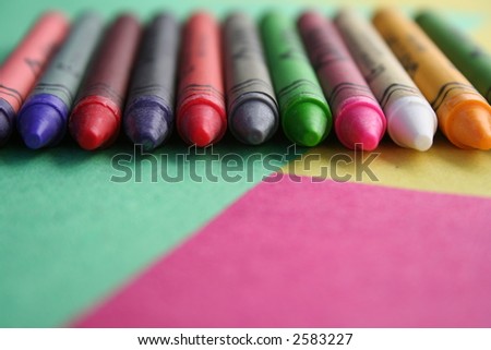 rainbow wax crayons