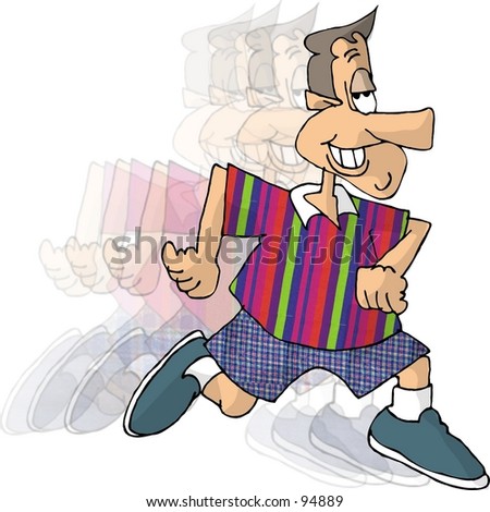 clip art running man. stock photo : Clipart