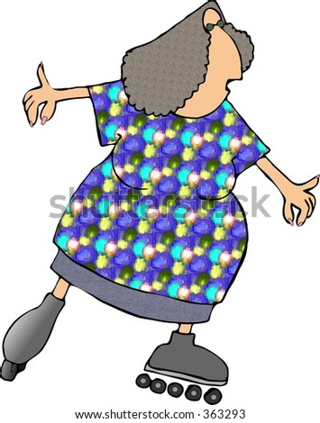clipart rollerblading