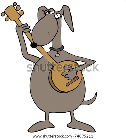 Dog Playing Banjo