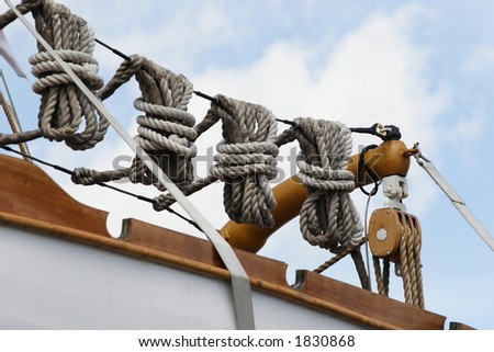 Sailing ship ropes