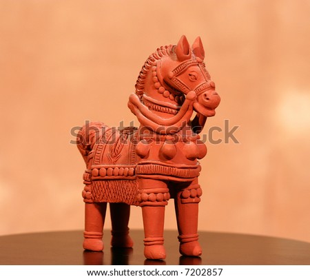 sculpture of majestic horse in clay