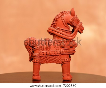 sculpture of majestic horse in clay