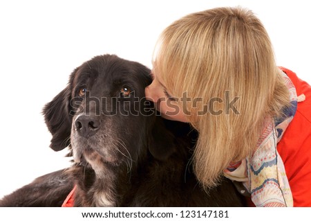 Young woman with her dog / Woman and Dog