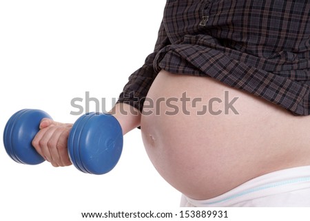 stock-photo-pregnant-woman-with-a-dumbbe