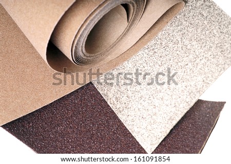 Sanding paper isolated over a white background / sandpaper