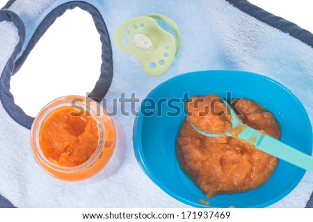 Baby food in a porridge bowl / Baby Food