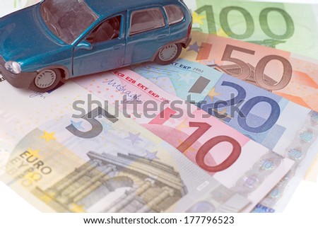 Model Cars and euro banknotes / Car and money