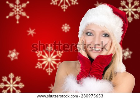 pretty woman in christmas costume / Christmas