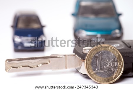 Car key with euro money / Car and Car Key