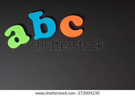 Chalkboard with the letters ABC / ABC