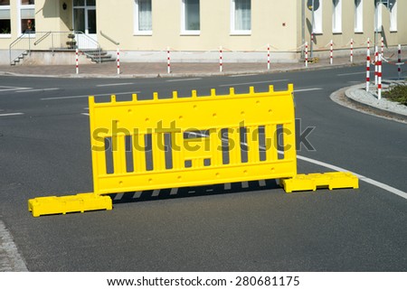 Construction Barrier on a road / Construction Barrier