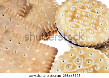 Biscuits on a bright background / Biscuits